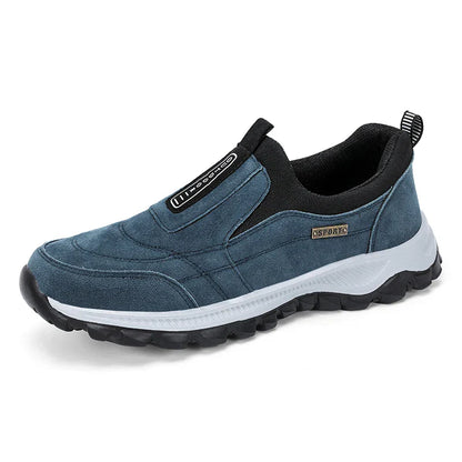 2025 New lightweight casual sports shoes, men's plaque-sized running shoes, loafers, walking and outdoor hiking shoes