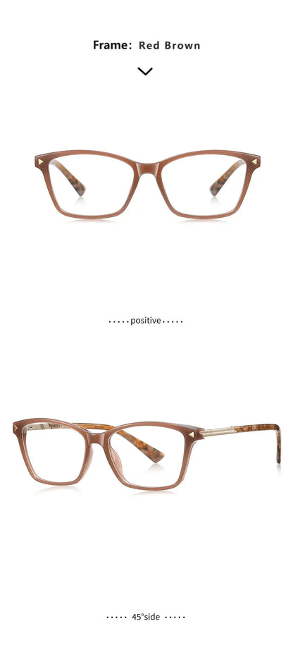 Fashion Personalized Geometric Simple Design Women's Anti-Blue Light Reading Glasses Men Customizable Prescription LS222