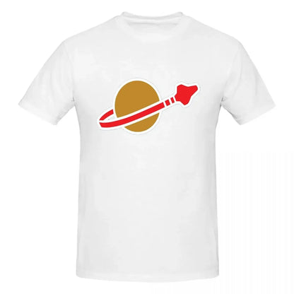 Classic Space Logo 100% Cotton T-shirt Male Classic T Shirts Men Round Neck Short Sleeve S-6XL
