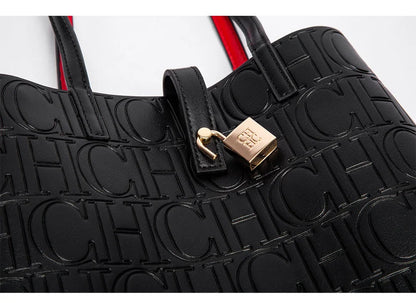 High-quality Fashionable Letter Printed Handbag Large Capacity Solid Color High-end Feel Versatile Women's Shoulder Bag