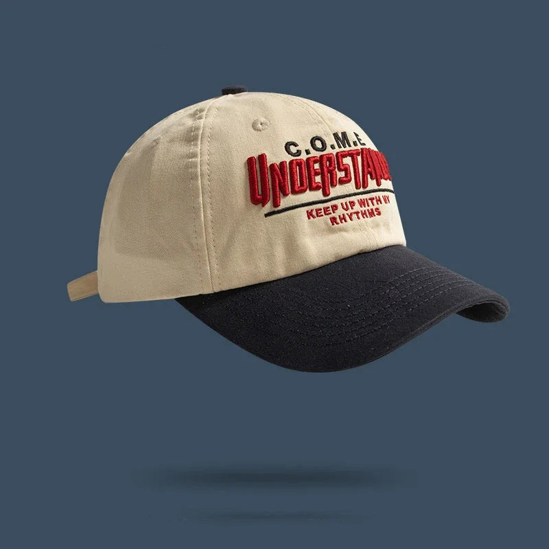 New Big Head Sports Hat Women Versatile Embroidery Contrasting Baseball Cap Men Outdoor Leisure Sunshade Adjustable Hip-hop Hat