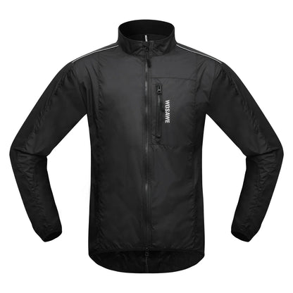 Men Windproof Water-repellent Reflective Cycling Jacket MTB Bicycle Long Sleeve Windbreaker Bike Coat Jersey