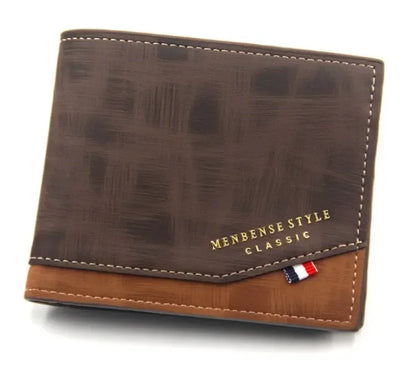 Portefeuilles courts pour hommes Givrés Grande capacité Portefeuille en cuir Multi-fentes Porte-monnaie Porte-photo Petits portefeuilles pour hommes cartera hombre