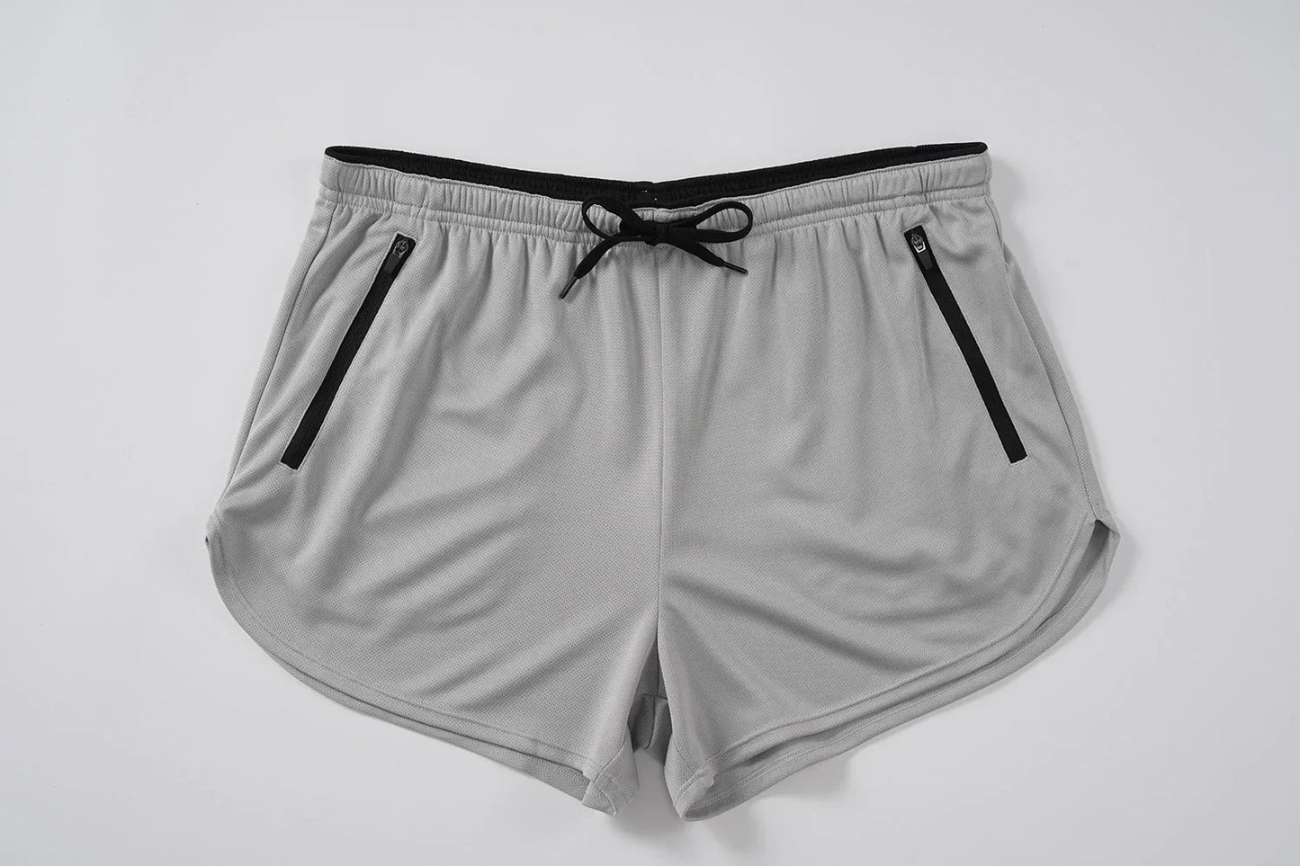 Men's Mesh Running 3" Shorts Quick Dry Lightweight Athletic Workout Gym Shorts Zipper Pockets Shorts Outdoor Fitness