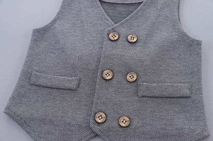 Spring Autumn Fashion Baby Clothes Suit Children Boys Vest Shirt Pants 3Pcs/Sets Infant Clothing Toddler Costume Kids Tracksuits