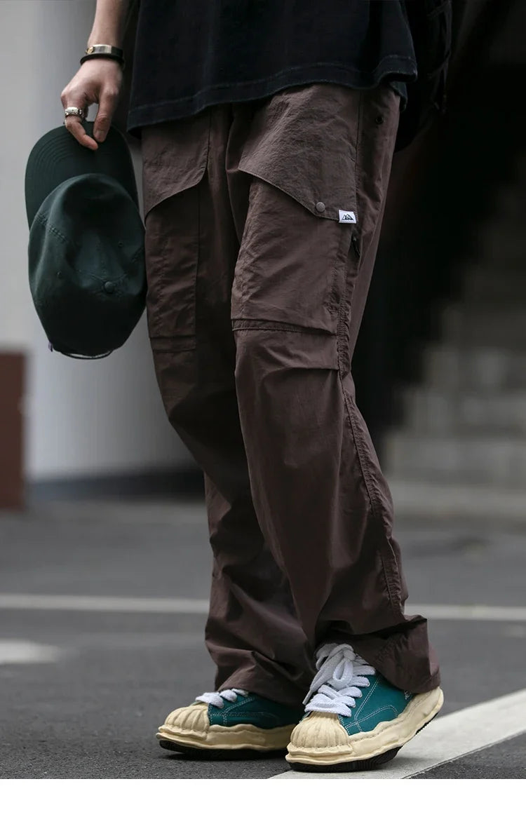Spring Summer Korean Outdoor Functional Waterproof Cargo Pants For Men Clothing Harajuku Joggers Casual Breathable Pants Male