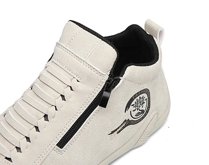 New Men's Ankle Boots Fashion Soft Sole High Top Sneakers Men Shoes Outdoor Versatile Loafers Comfortable Casual Walking Shoes