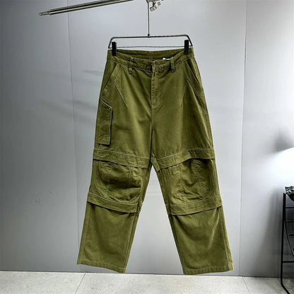 High Quality Army Green Cargo Pants Men American Vintage Hip Hop Plus Size Skateboard Pants Harajuku Casual Cotton Trousers Male