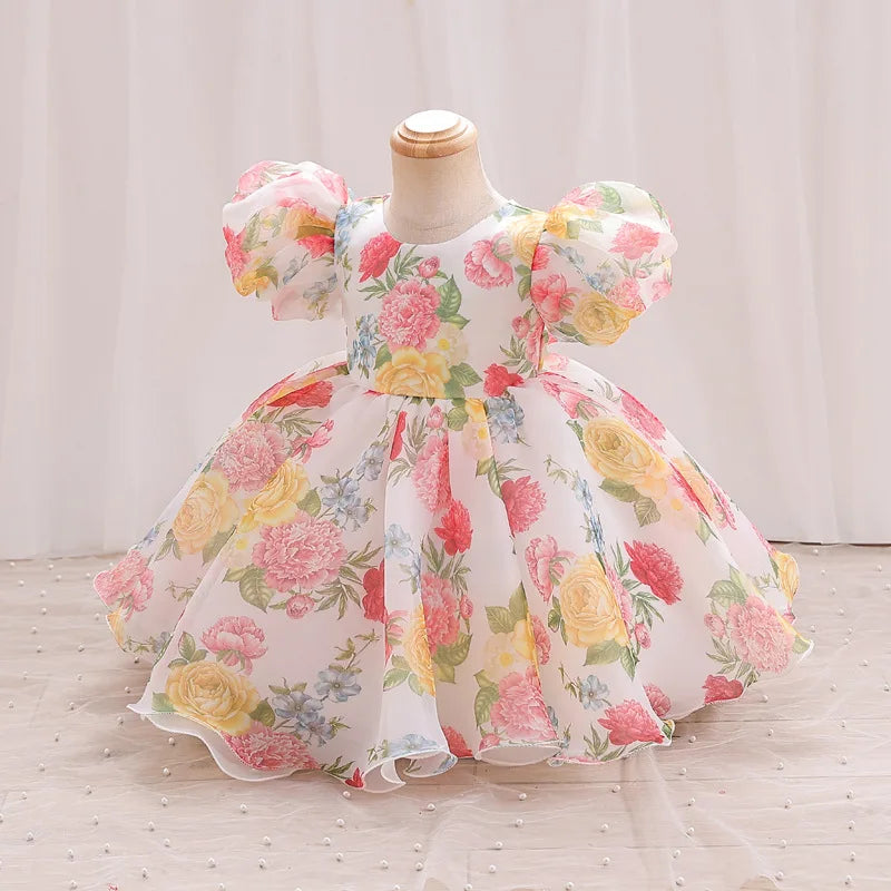 Rainbow Tutu Girls Party Dress Pageant Children Costume Princess Kids Bridesmaid Clothes For Birthday Wedding Gowns Vestidos 1-6