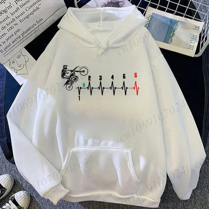 Mens Spanish Motorcycle Biker Hoodies Los Motoristas No Envejecen Print Pullover Hooded Sweatshirt Fleece Casual Outerwear Gift