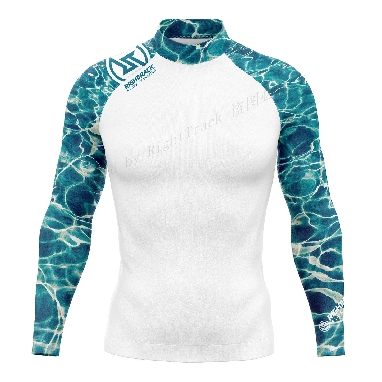 RightTrack Men's Rashguard Snorkeling UV Camouflage Long Sleeve Surfing T-Shirt Swimwear UPF Diving Sunscreen Beachwear
