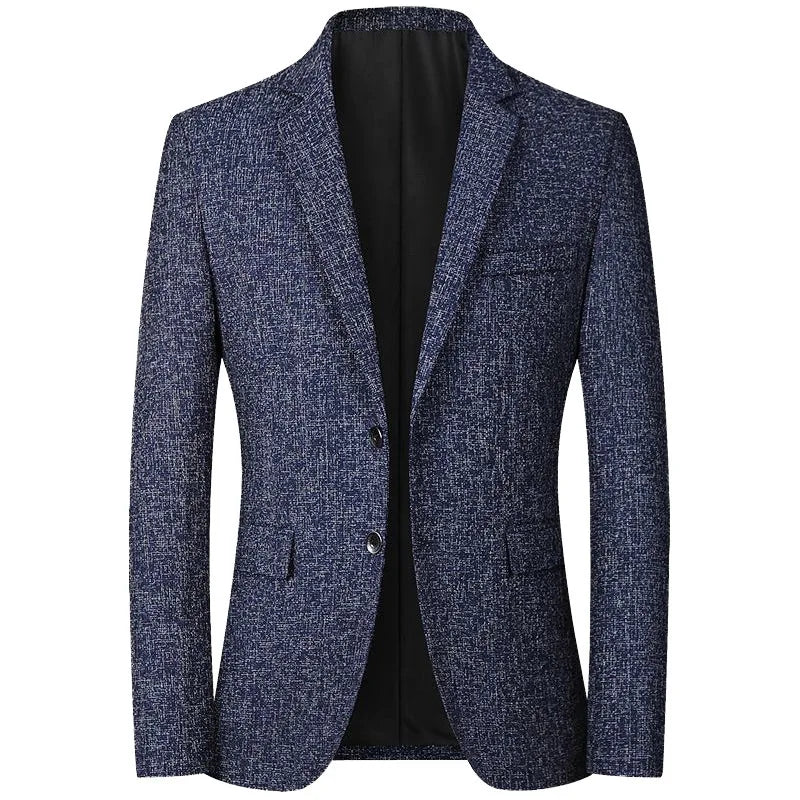 New Summer and Autumn Linen Thin Breathable and Sun-Protective Suit Jacket with Inner Lining, Slimming Middle-Aged Men's Suit