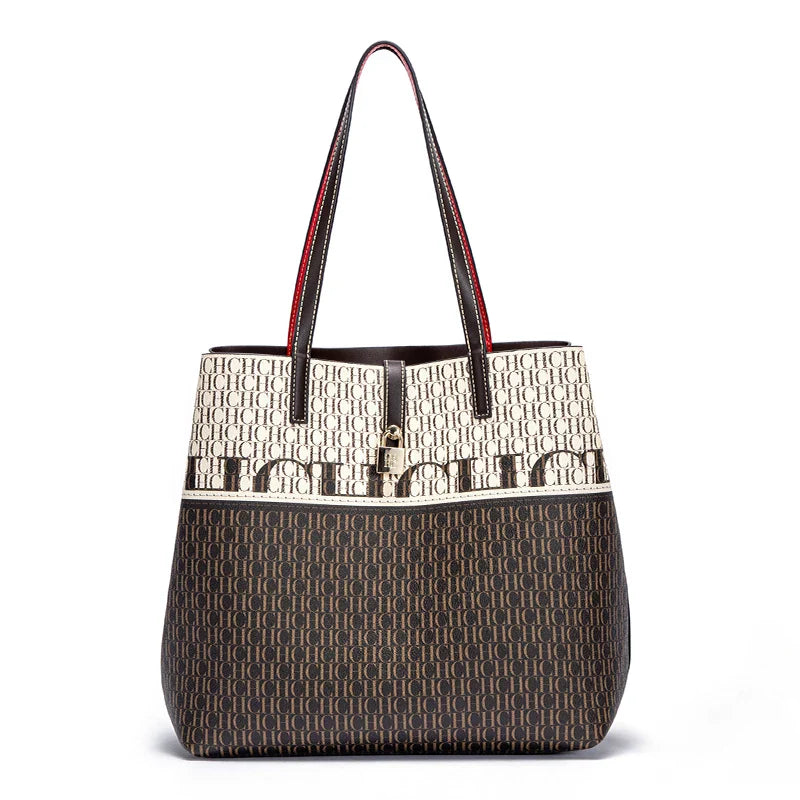 Retro Large Capacity Shoulder Bag for Women's Work 2024 Seasons New Leisure Personalized Tote Bag Fashion Underarm Bag