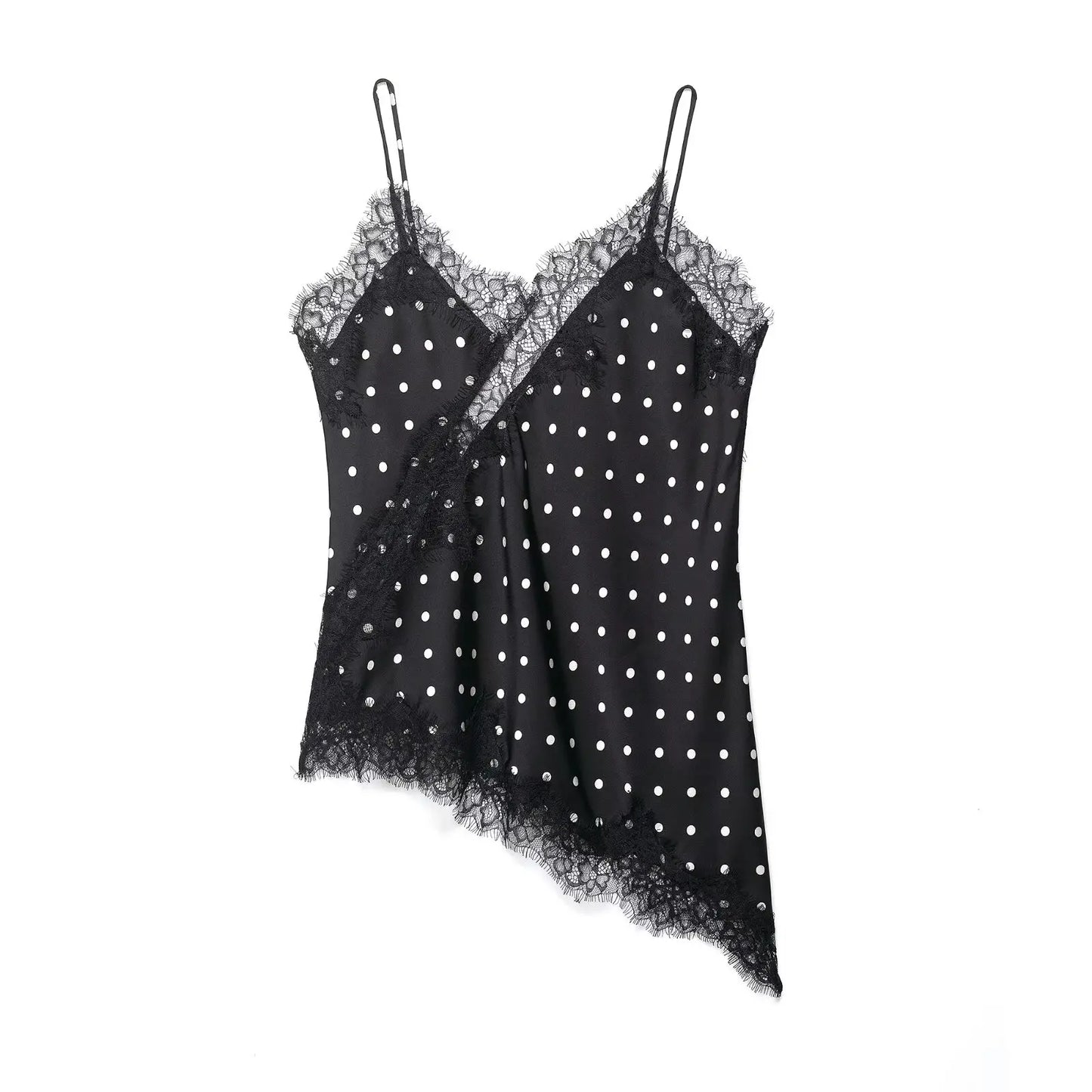 Sexy Women Asymmetrical Lace Slip Tops Summer Female Backless Sleeveless Off Shoulder Underwear Tanks Elegant Beach Camisole