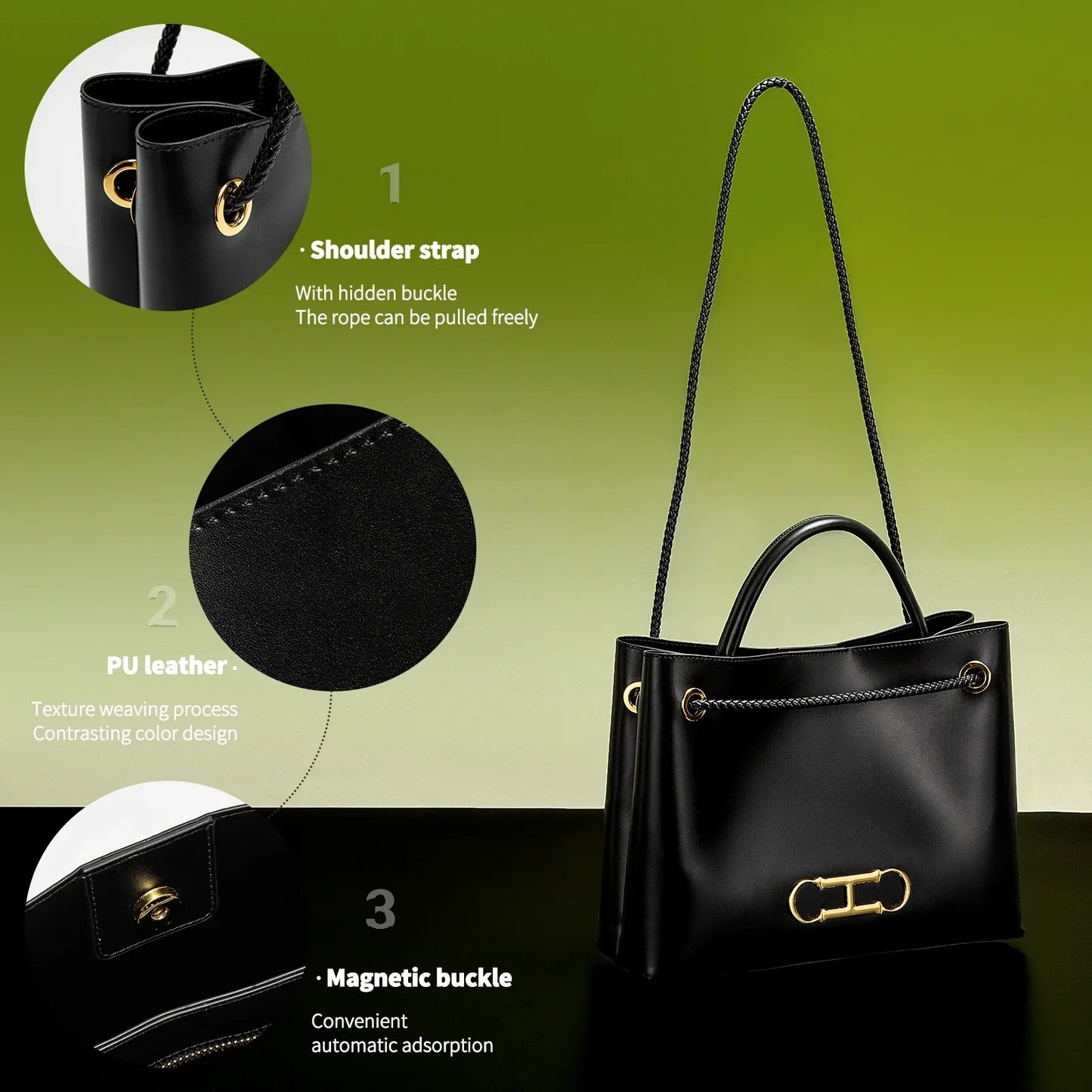 Square Design PU Material Women's Bag Fashion Classic Retro Women's New Solid Color Crossbody Bag