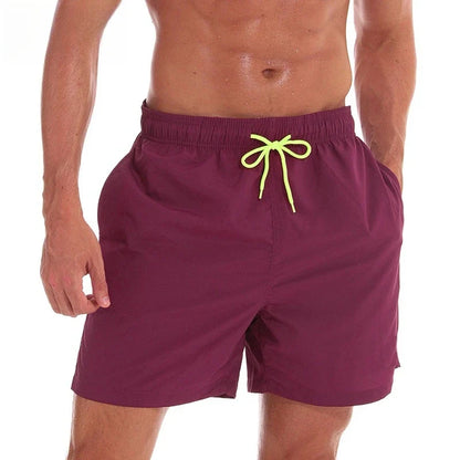 Men's Quick Dry Beach Shorts Summer Breathable Water-Resistant Effect Sports Casual Shorts Male Swimming Surfing Shorts New