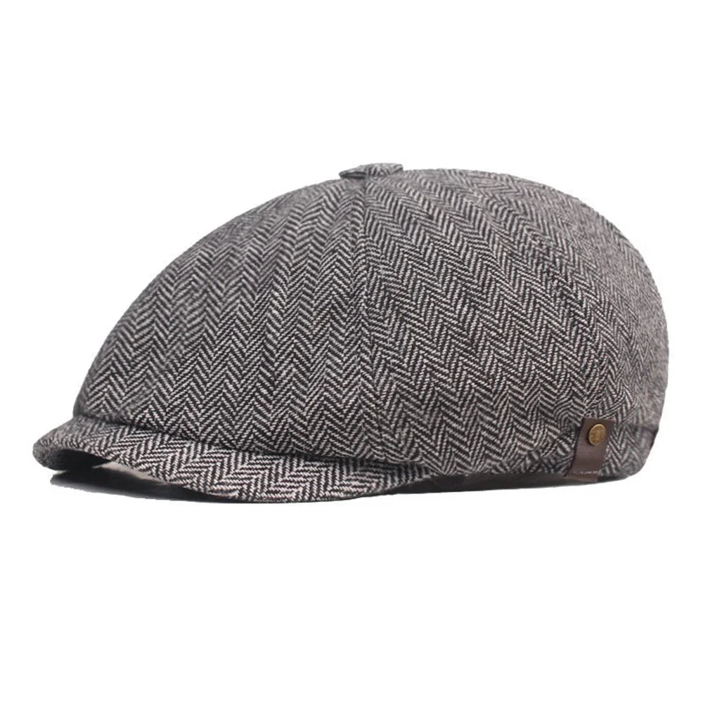 Unisex Newsboy Caps Retro Peaky Blinders Hat Wild Octagonal Cap English Style for Men Women