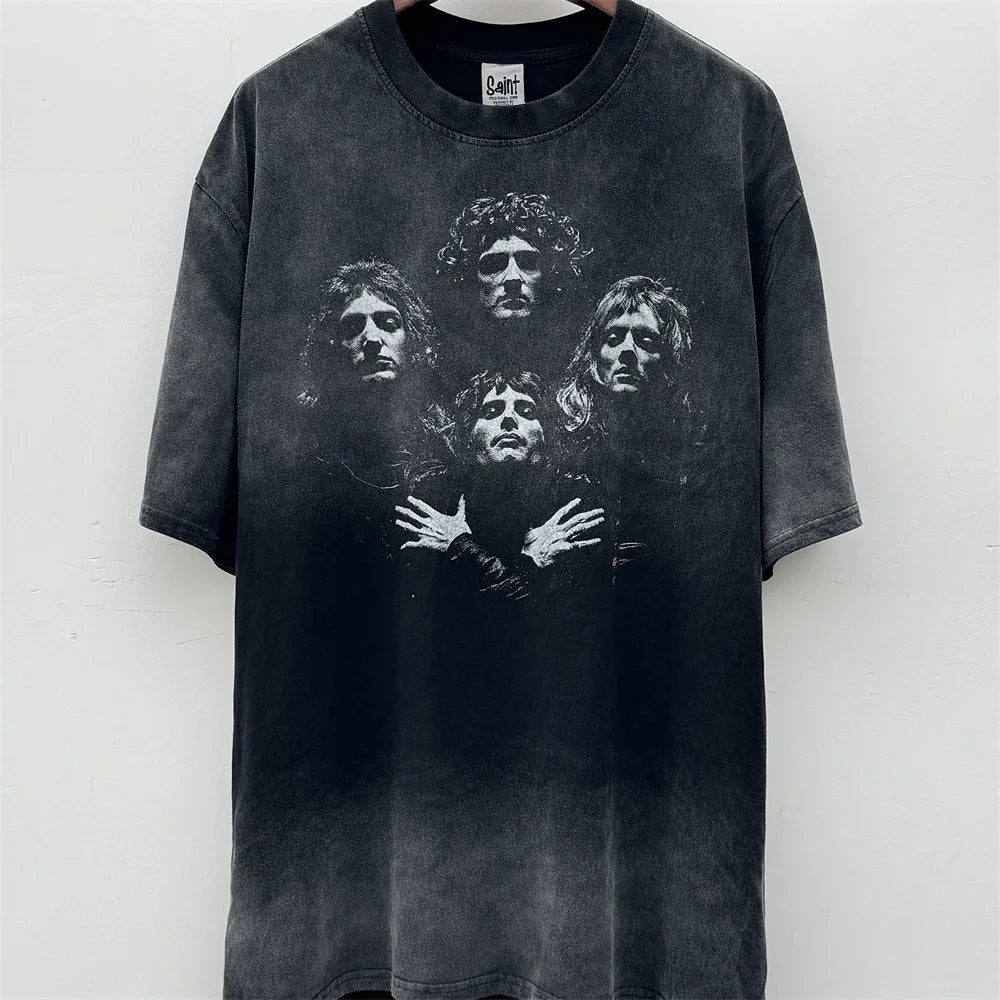 WHAT THE HELL Saint T-Shirts Men Women Best Quality Heavy spray dirty dirty soil air Washed TEE Vintage T Shirt