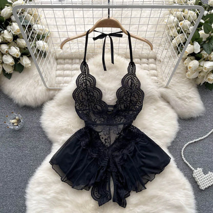Woman Plus Size Sexy V-Neck Strap Dress Lace Trim Slim Short Dress Women Fashion Comfortable Dress Party Hotsweet