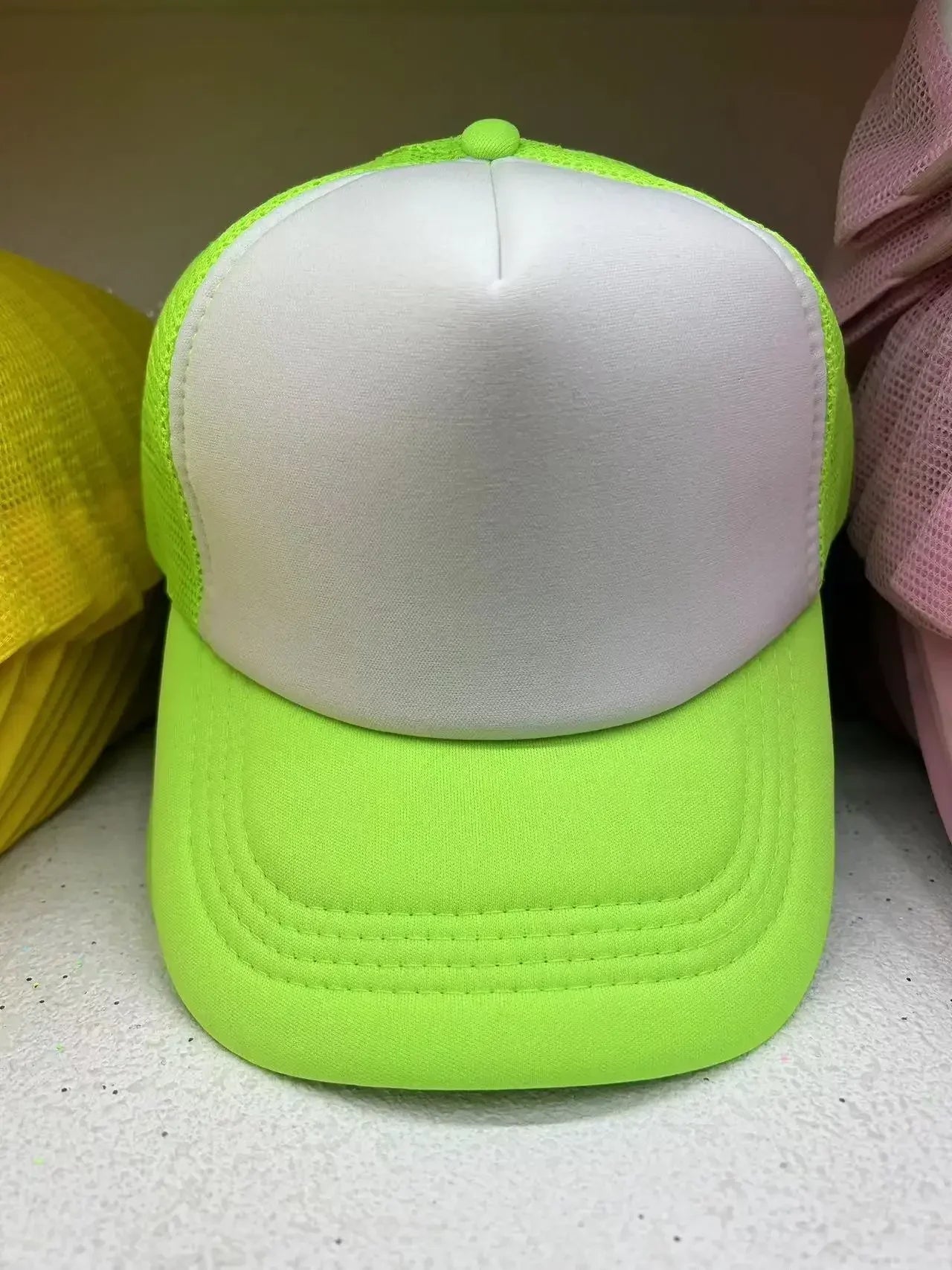 Unisex Cheaper 5 Panel Trucker Hat For Adult Summer Net Baseball Cap Men Women Sponge Mesh Adjustable Sun Hat Visor