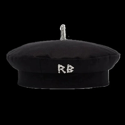 New Winter Women Hats Newsboy Caps Flat letter Militray Caps British Vintage Visor cap