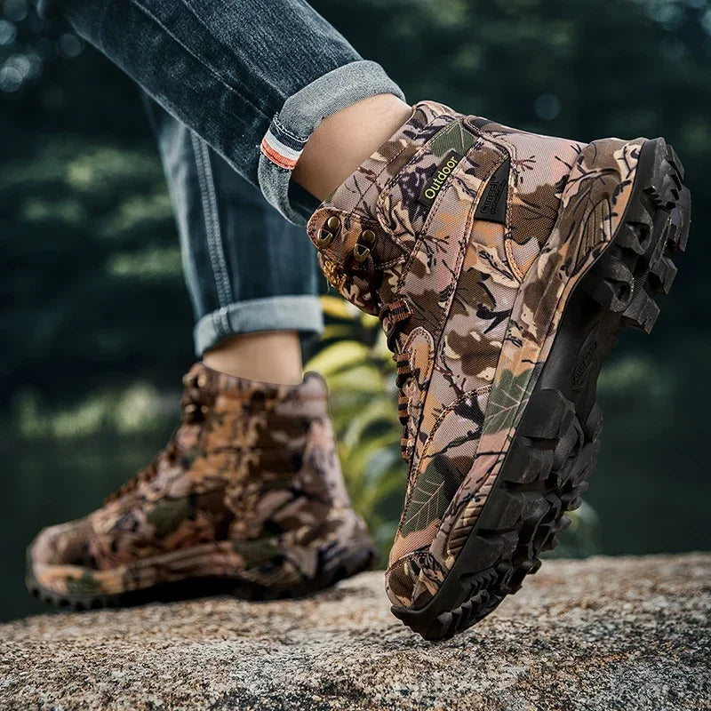 Men Tactical Boots Army Boots Breathable Unisex Ankle Desert Waterproof Climbing Hiking Shoes Work High Quality Hunting Boots
