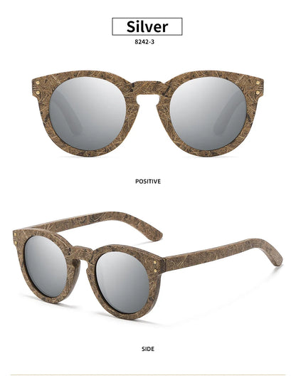 Brand coconut fiber sunglasses Eco-friendly  new wood,made  polarized UV400 protection natural degradation glasses 8242