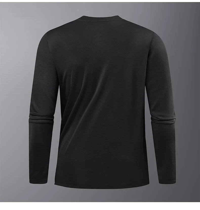 Reflective Sport Gym T Shirt Men Quick Dry Running Bodybuilding Shirts Men Long Sleeve Fitness Pullover Top Spring Autumn