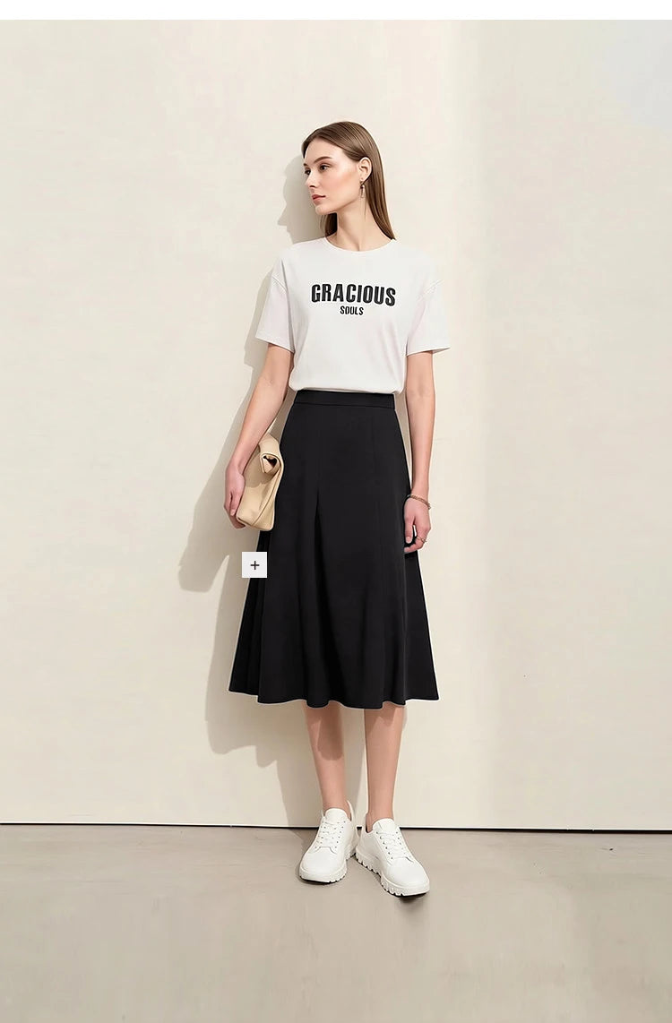 Women's Skirt 2026 Summer New Elegant Office Solid High Waist Mermaid Skirt Casual Loose Versatile Woman Clothes 12622093