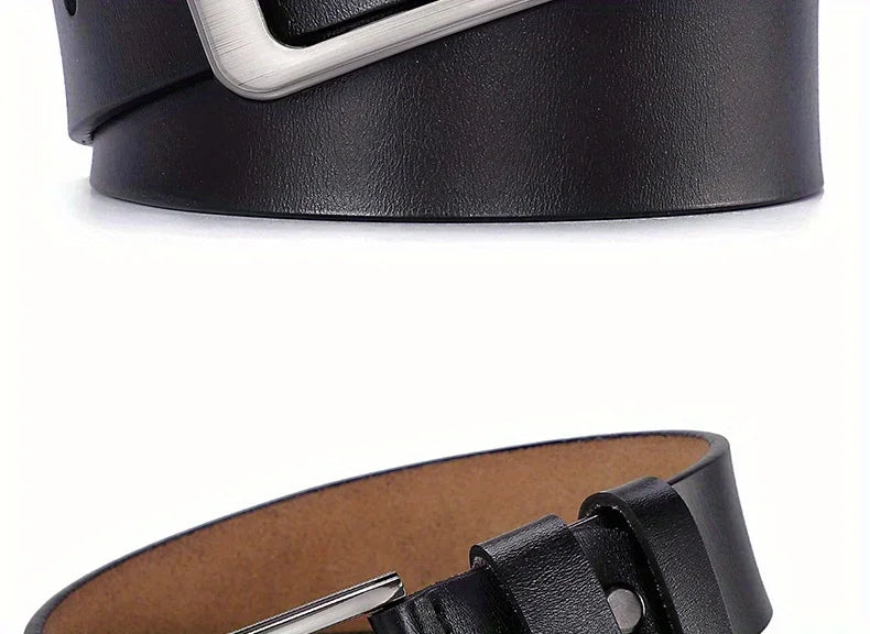 Belt for Men Original Genuine Leather Alloy Metal Pin Buckle Waist Belt Straps Plus Extra Size 105 110 120 130 140 150 160 170cm