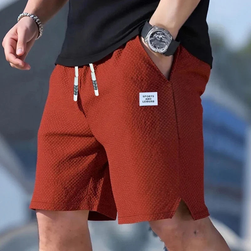2-Pack, Men's Shorts, Men's Casual Pants, Men's Beach Shorts, Men's Sports Shorts, New Fashionable Textured Fabric, Breathable Pants, Suitable for Daily Casual Wear and Sports