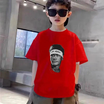 Children Neymar's avatar T-shirt+Shorts black Boys Girls Toddler 3-12Yrs Sports Set Summe cool Short-sleeved white Clothing