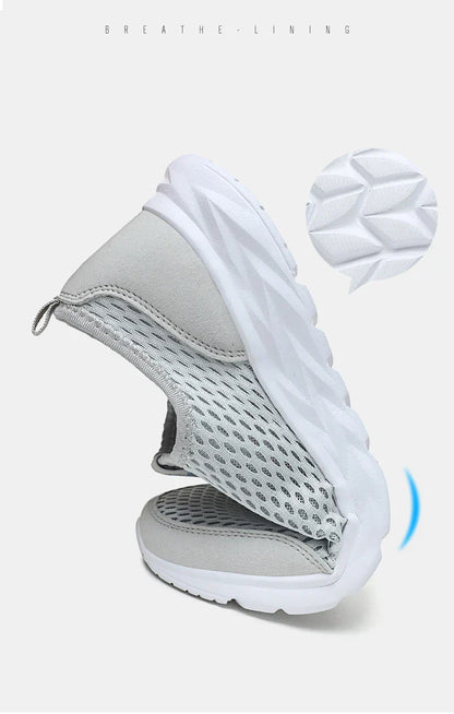 Men Shoes Sneakers Brand Man Casual Flats Shoes Loafers Slip on Male Mesh Big Size 48 Breathable Spring Autumn Summer 2024