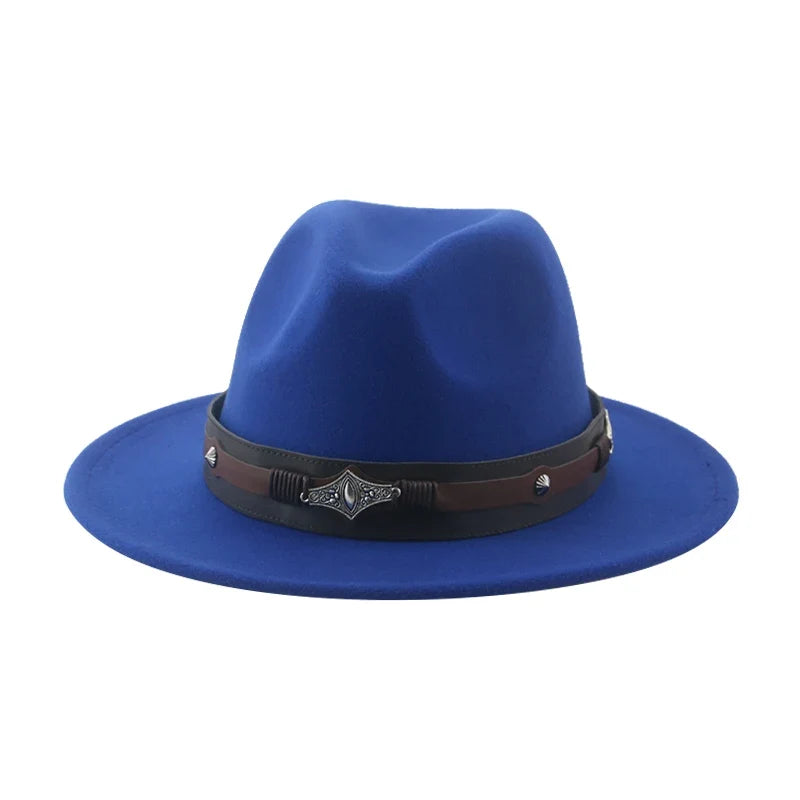Hat Fedora Hats for Women Hats for Men Cowboy Hat Caps Big Size 62cm Western Cowboy Belt Cow Bands Fedoras Chapeau Feutre Homme