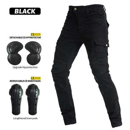 Moto Jeans  Motorcycle Pants Motorcycle Jeans Protective Gear Riding Touring Motorbike Trousers With Protect Gears Summer Women