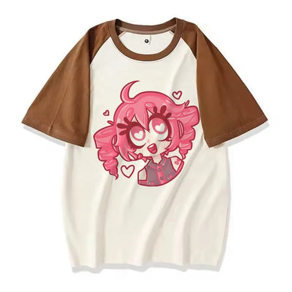 Kasane Teto tshirt girl Gothic Punk Comfortable aesthetic Colorful Y2k Pop Culture harajuku Psychedelic streetwear Retro
