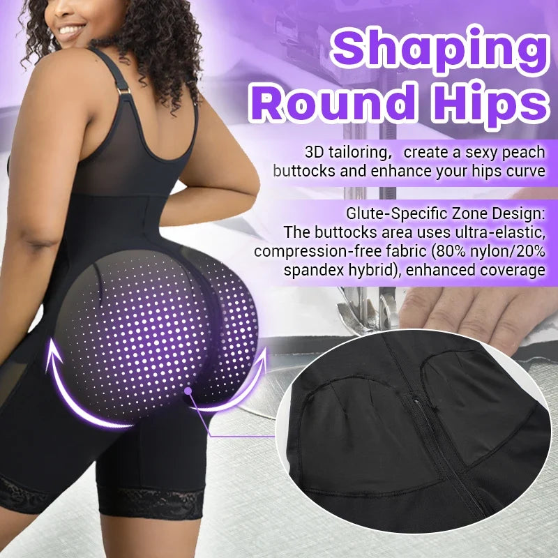Women's Postpartum Tummy Control Body Shaping Garment Butt Lifter Shapewear Panties Without Hip Pads