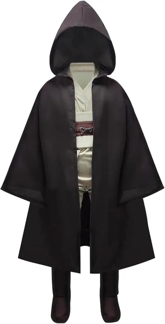 Kid Children Jedi Knight Cosplay Costume Obi Wan Kenobi Uniform Suit Anakin Skywalker  Robe Belt Halloween Carnival Party Suit