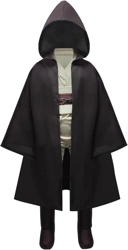 Kid Children Jedi Knight Cosplay Costume Obi Wan Kenobi Uniform Suit Anakin Skywalker  Robe Belt Halloween Carnival Party Suit