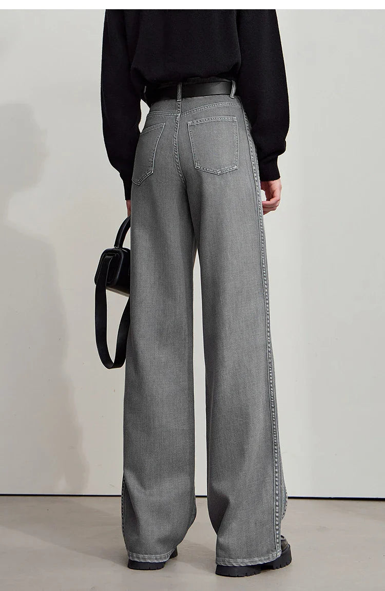 Women's Denim Classic Casual Retro Wide Leg Loose Pants Woman Clothing Office Lady 2025 Autumn New Jeans Pants 12543052