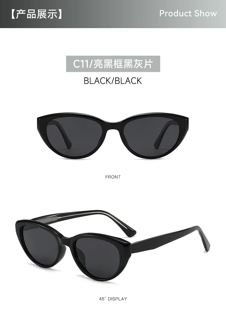 New Sweet Simple and Stylish Cat Eye Sunglasses UV Protection Reading Glasses Women Customizable Prescription 99022