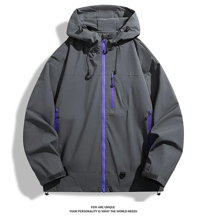 Unisex Waterproof Windbreaker Outdoor Sport Windproof Single-Layer Jacket Men Women Hiking Climbing Trekking Rain Coat