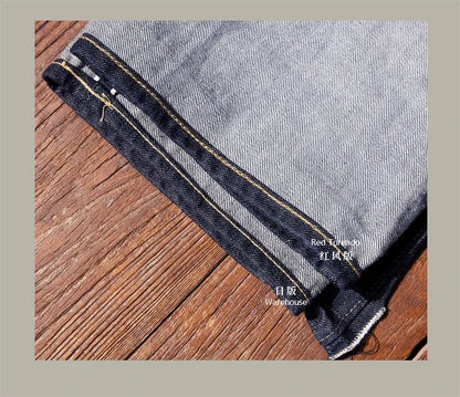 WWII Model Wide Straight Jeans One Wash 14oz Selvedge Denim