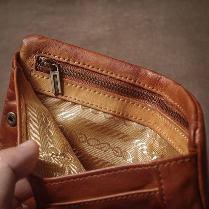 Vintage Genuine Leather Wallet For Men Women Zipper Coin Purse Driver License ID Card Holder Short Bifold Cowhide Purse