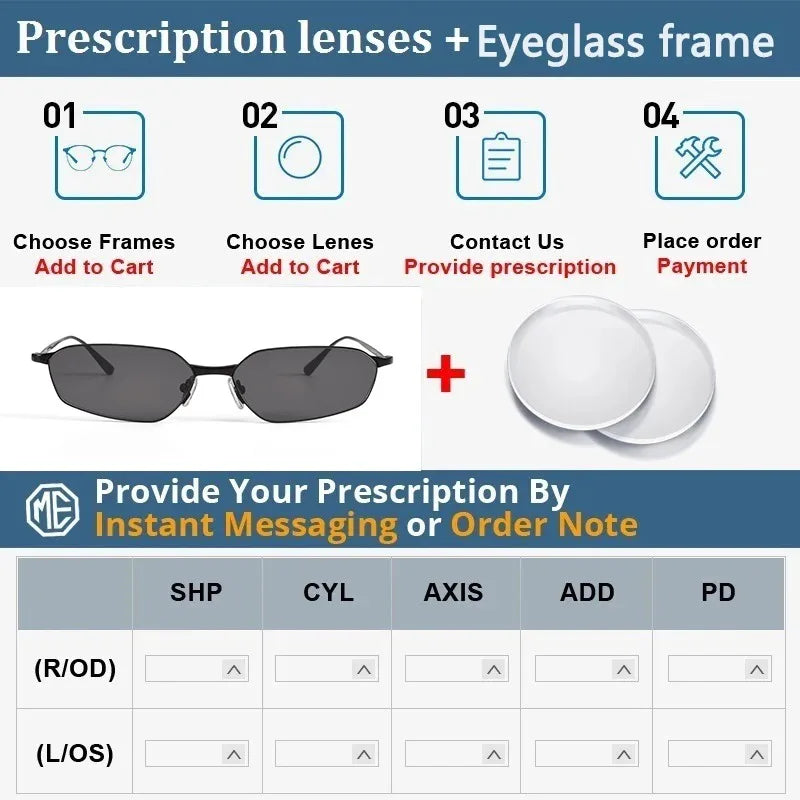 Fashion New Polygon Pure Titanium Outdoors Sun Protection Sunglasses High-quality Ultra Light Frame Support Prescription Lenses