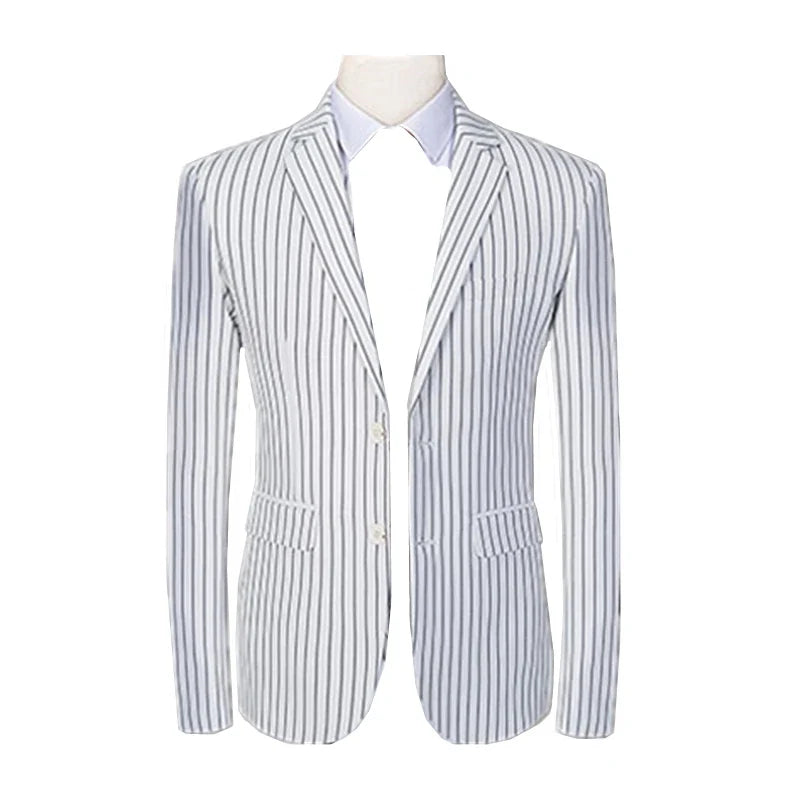 2026 Spring New Men's White Striped Suit Pants, Business Casual Trousers, Asian Size M-5XL 6XL Wedding Party Pantalones Hombre