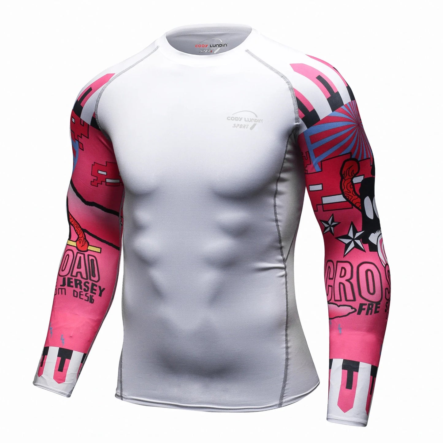 Cody Lundin Men Long Sleeve Compression Athletic Workout Shirt Water Sports UPF 50+ Rash Guard High Quality Jiu Jitsu Gi BJJ Top