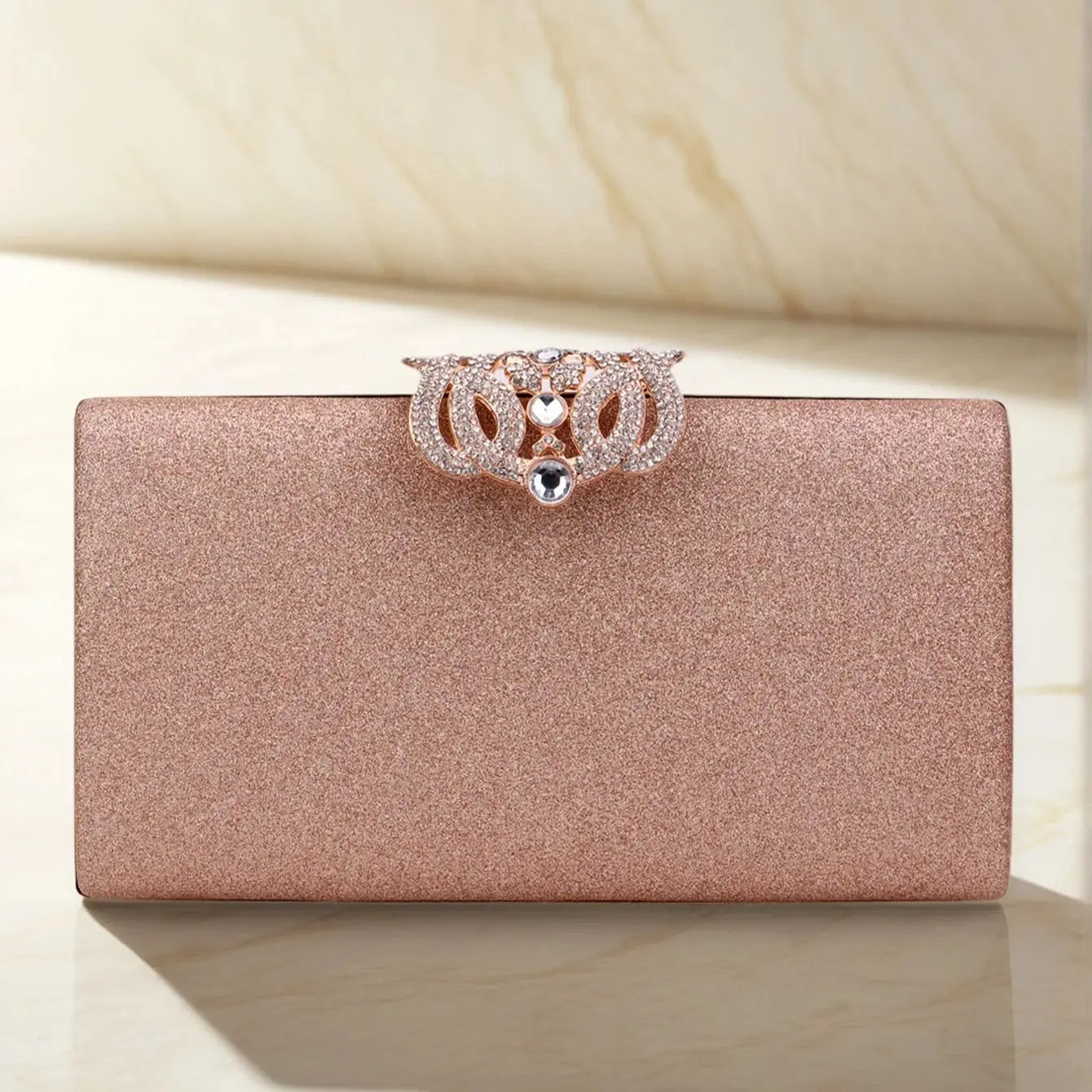 Sequined Fashion Women Evening Bags Crown Metal Chain Shoulder Day Clutch With Rhinestones Wedding Party Handbags