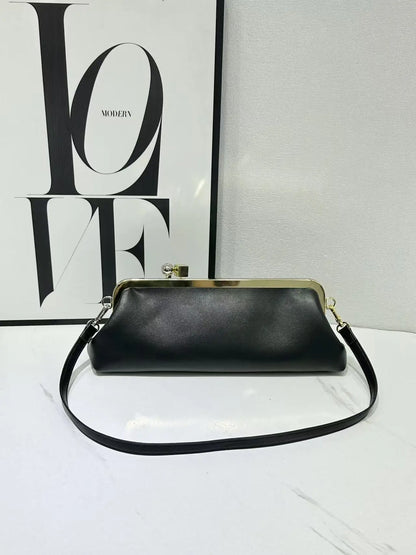 Fashion Long Clutch Bag for Women Luxury Designer Kiss Clip Handbags Luxury Pu Leather Underarm Shoulder Bags Trend Party Purses