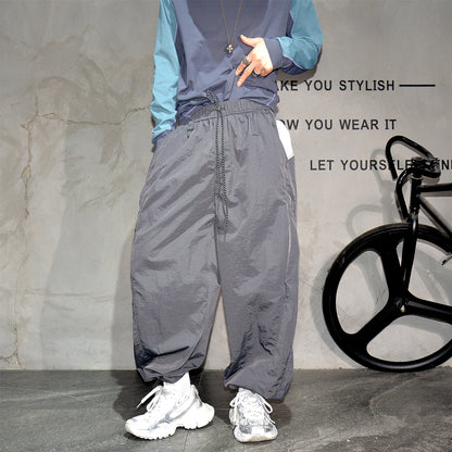 Mens Jogger Pants Outdoor Lightweight Water Repellent Quick Dry Functional Hiking Loose Baggy Trendy Cuffed Sweatpants Fashion
